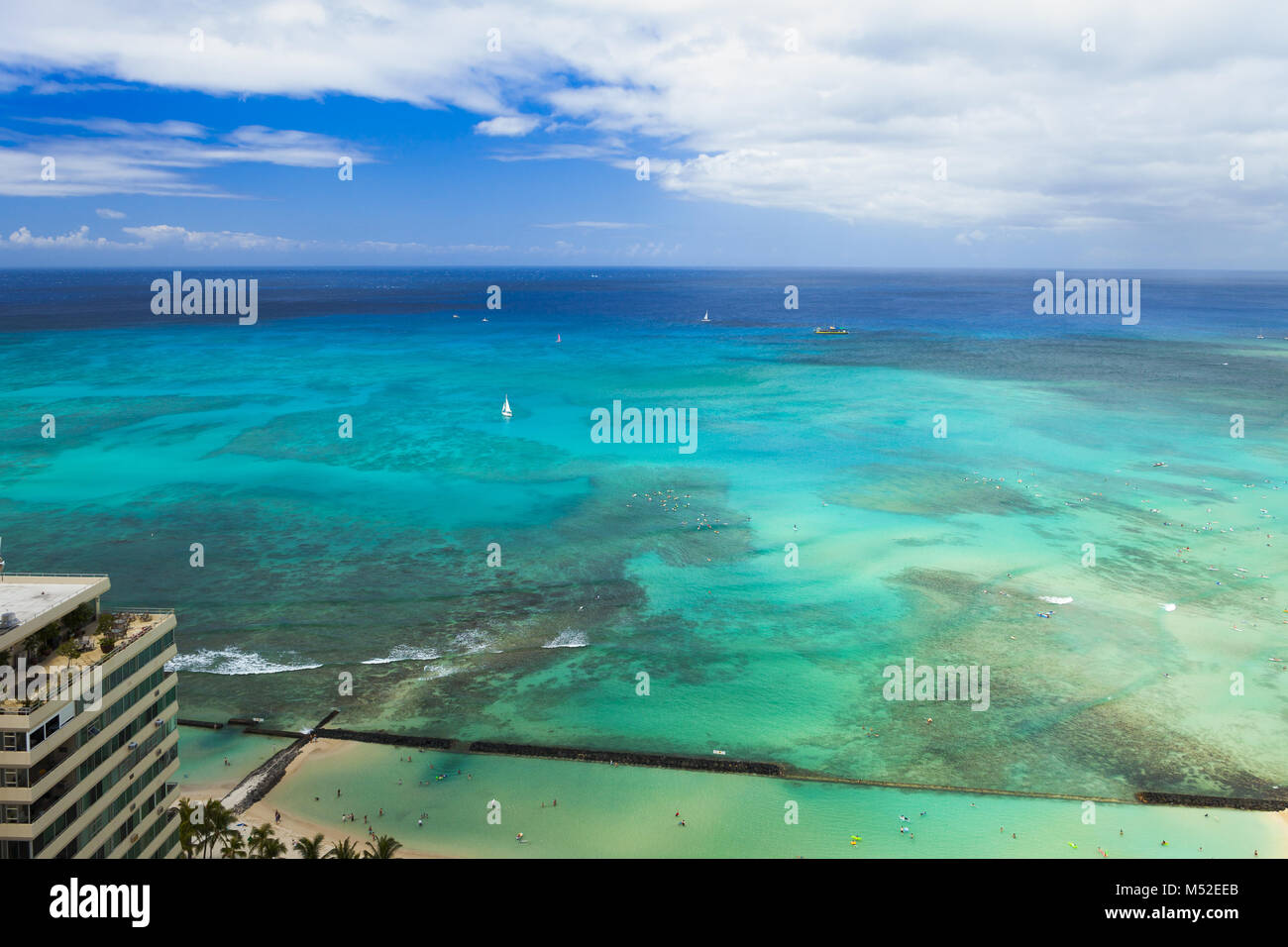 hawaii oahu honululu waikiki beach, ocean view Stock Photo Alamy