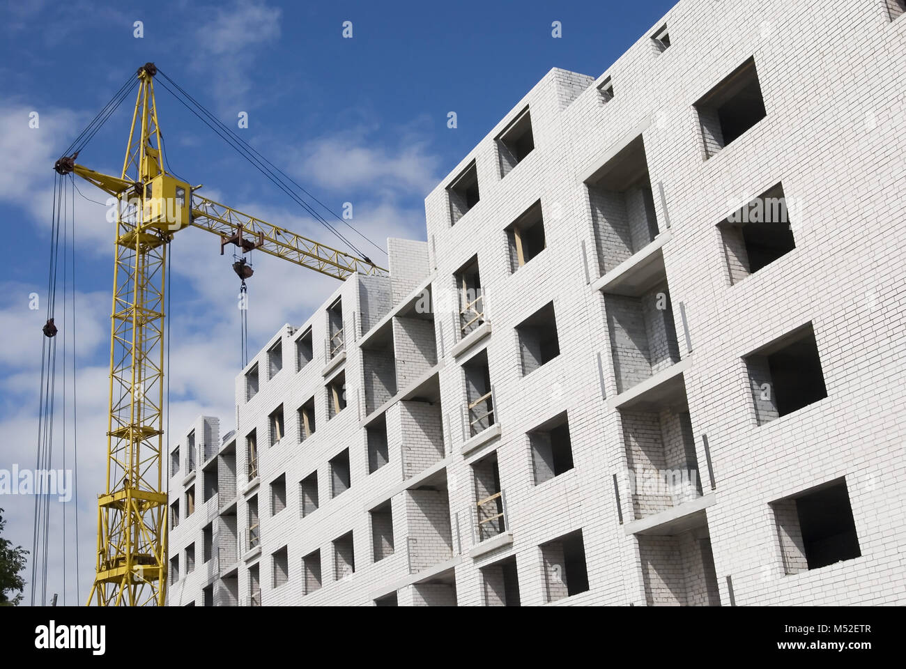 construction yard with crane Stock Photo Alamy