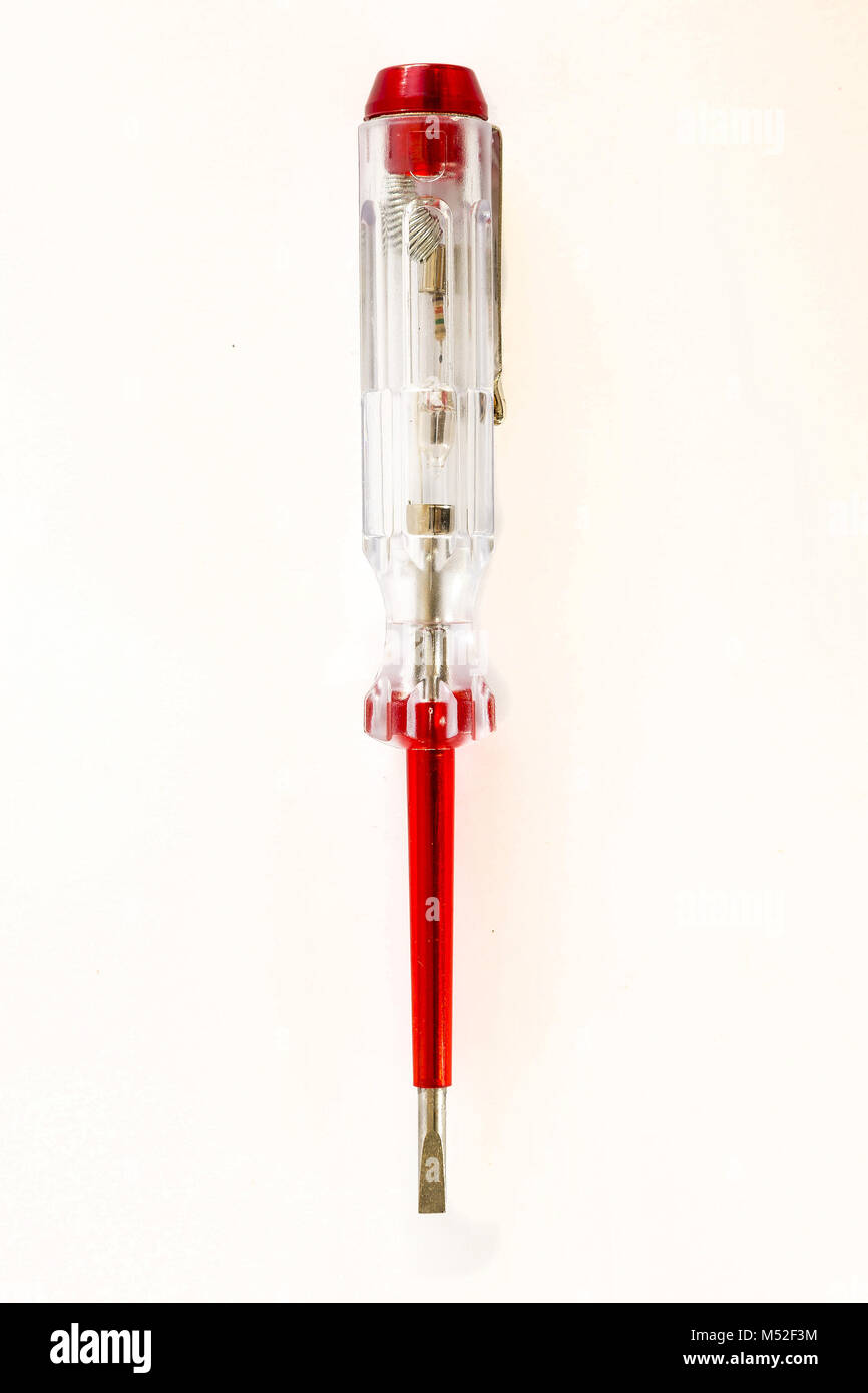 Screwdriver with Voltage Tester Electrical Tester Stock Photo Alamy