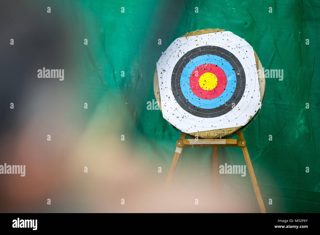Archery target ring and an archer with a bow Stock Photo Alamy