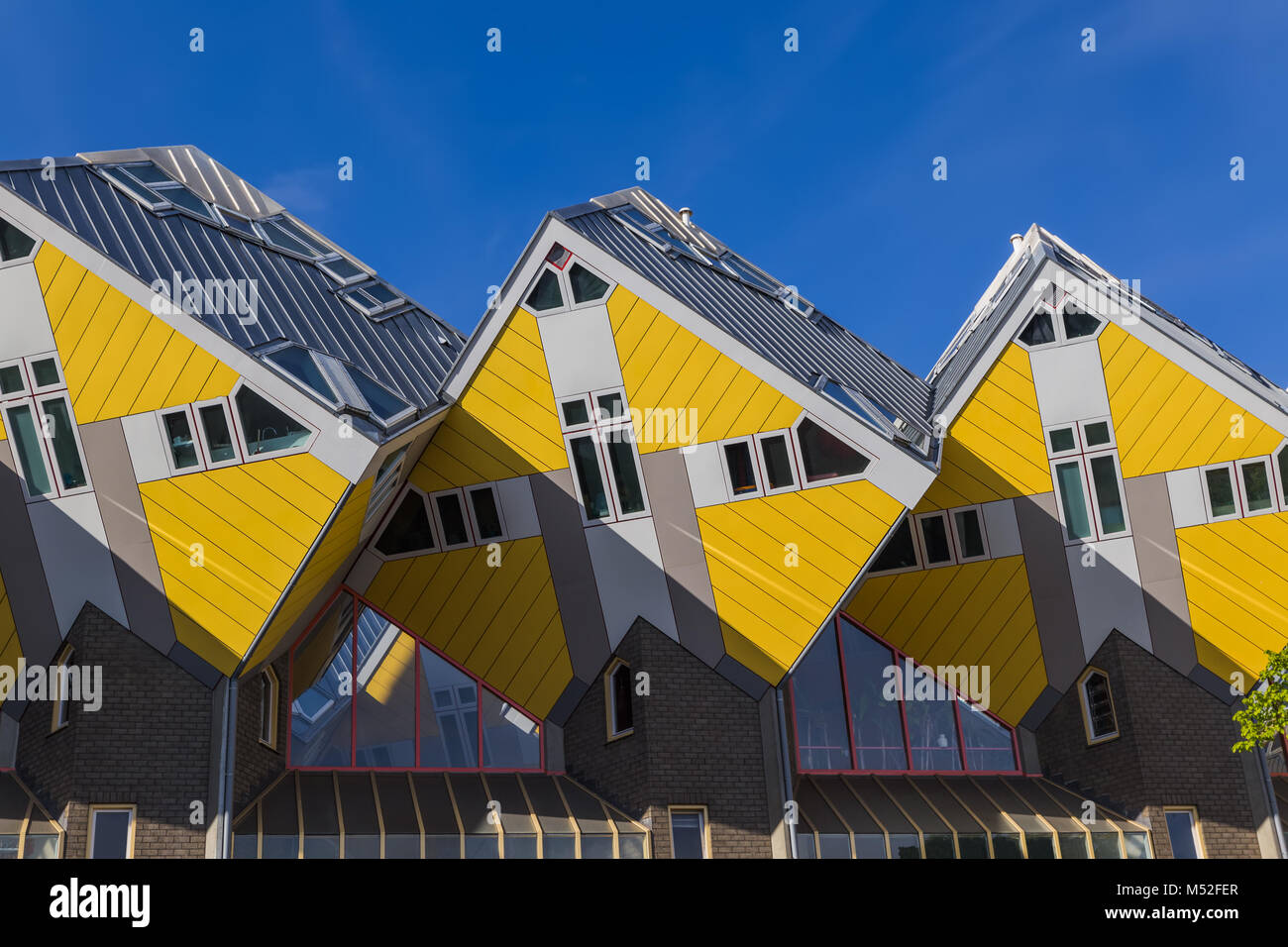 Yellow cubic houses Rotterdam Netherlands Stock Photo Alamy