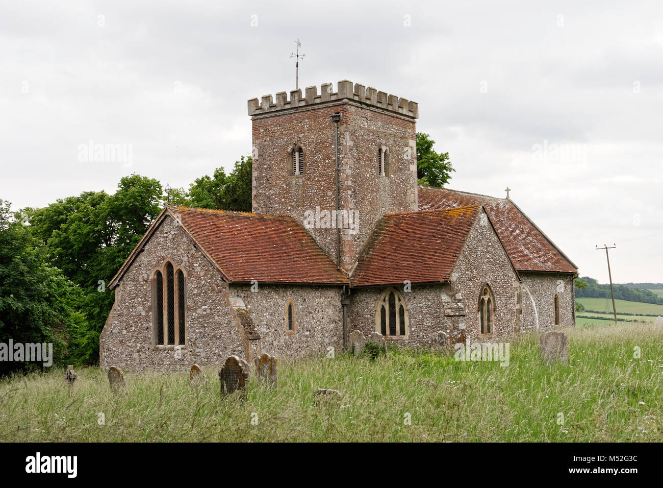 The Parish Church of All Saints East Dean South Downs National Park ,West Sussex, England Stock Photo