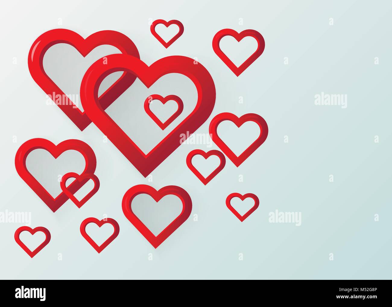 Greeting card for recognition on Valentine s day. Volumetric red heart with shadows, with light bulbs that shine along the contour. And strips in a ci Stock Vector