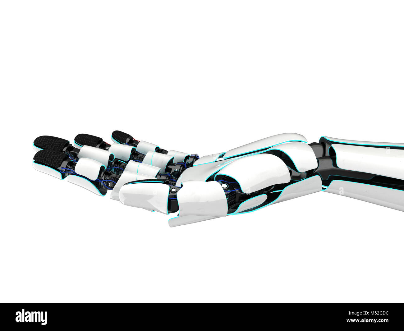 3D rendering robotic hand on a white background Stock Photo - Alamy