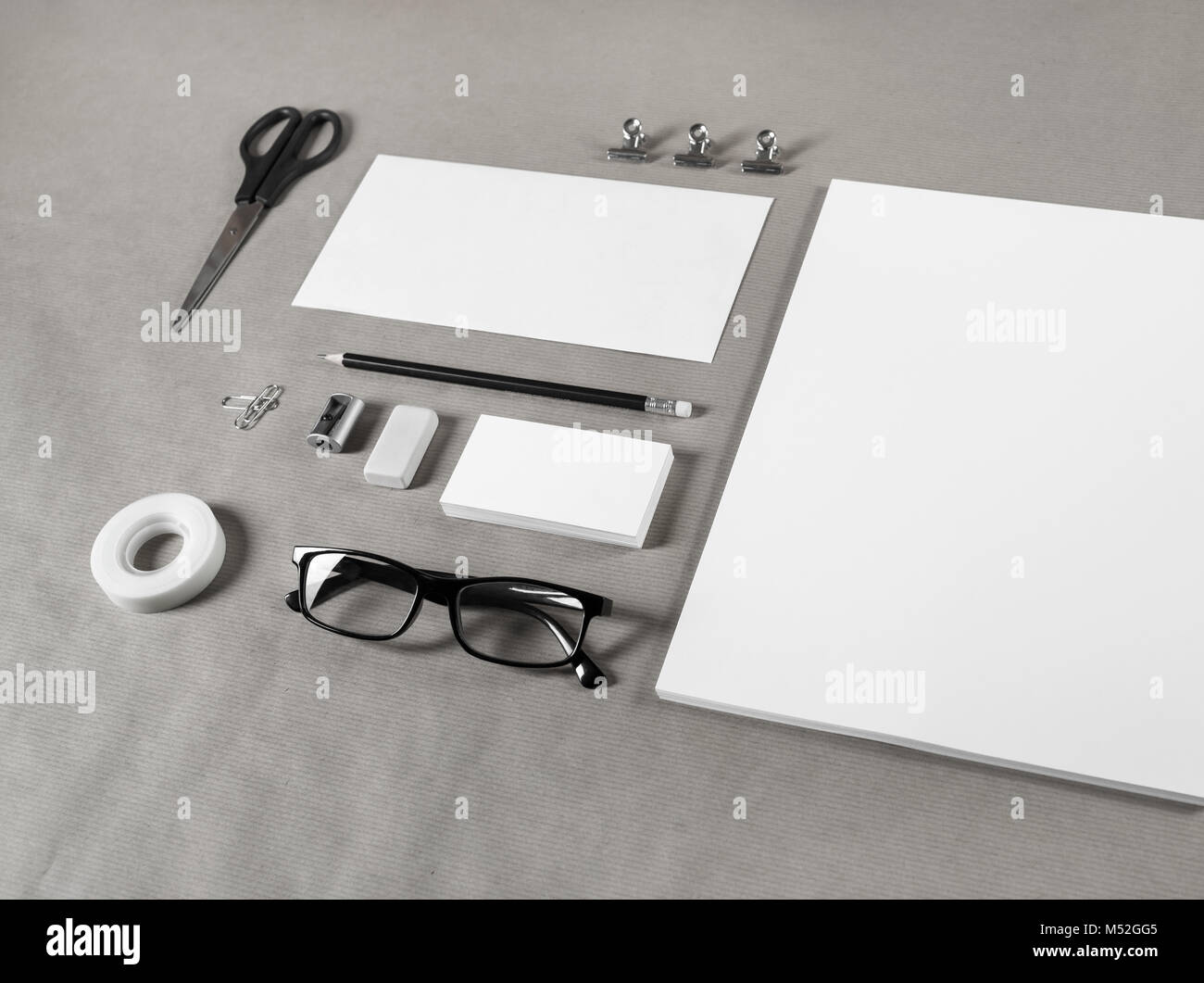 Simple stationery set Stock Photo Alamy