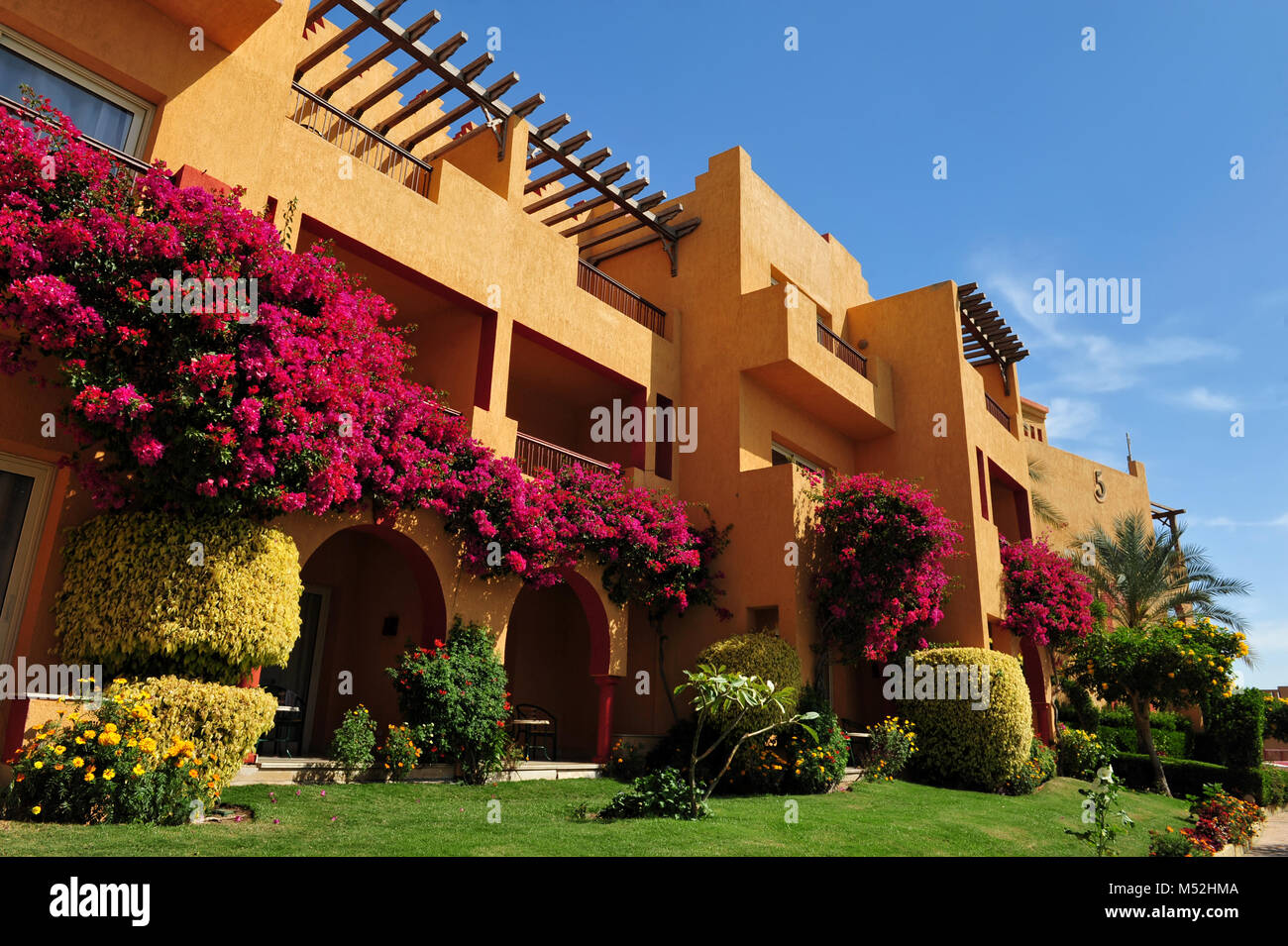Beautiful Garden At Hotel Resort And Building In Traditional