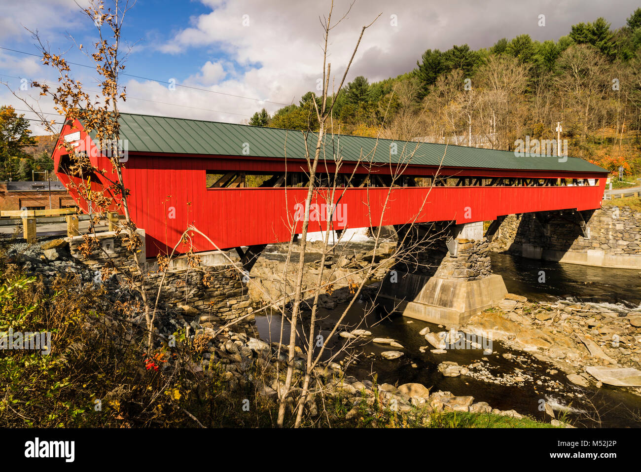 Taftsville Covered Bridge Woodstock, Vermont, USA Stock Photo - Alamy