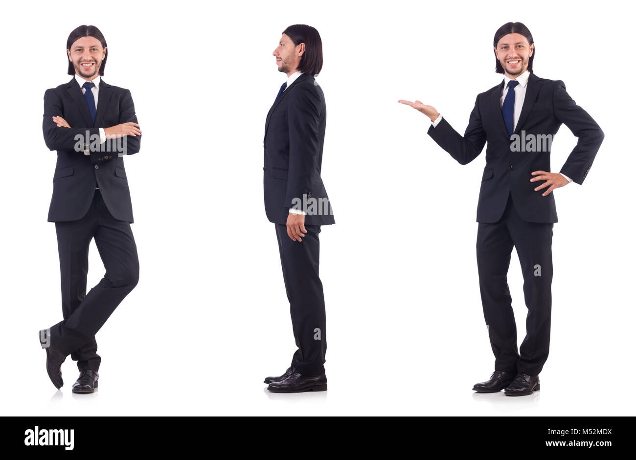 Young businessman isolated on the white background Stock Photo - Alamy