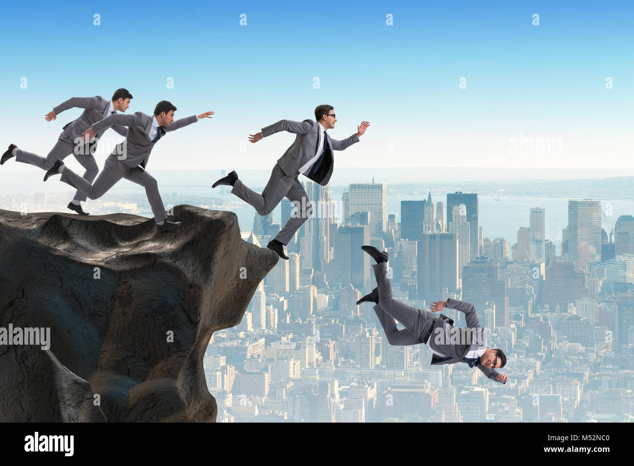 Man falling off cliff hi-res stock photography and images - Alamy