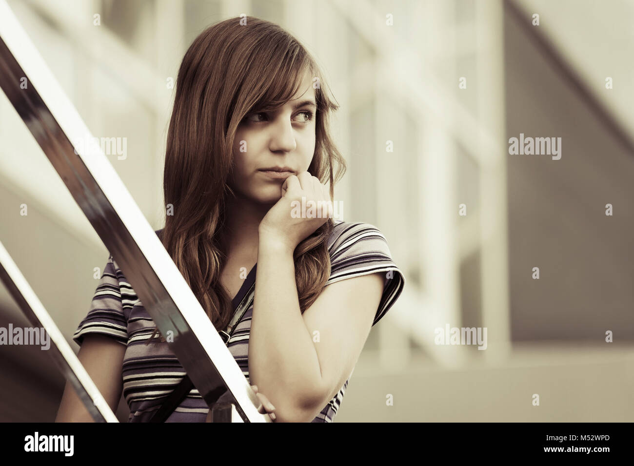 Teenage girl looking away Stock Photo - Alamy