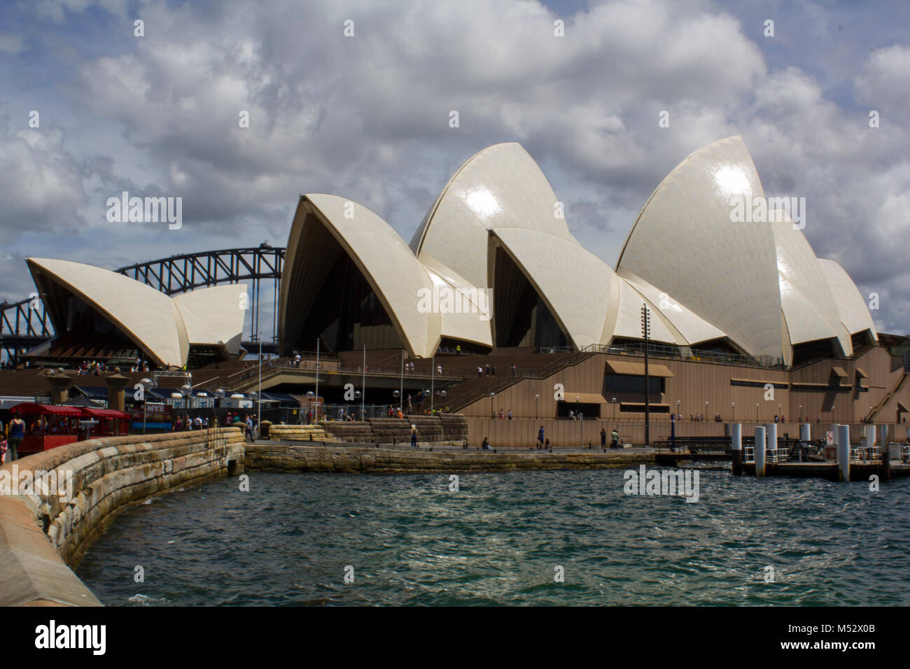 Sydney Opera House and Sydney bridge in the background Stock Photo