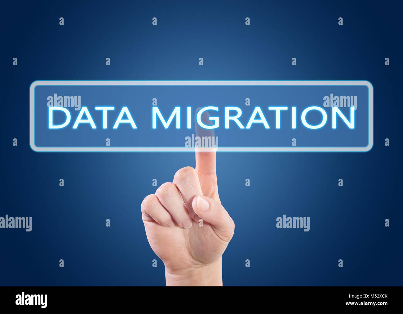 Data Migration text concept Stock Photo