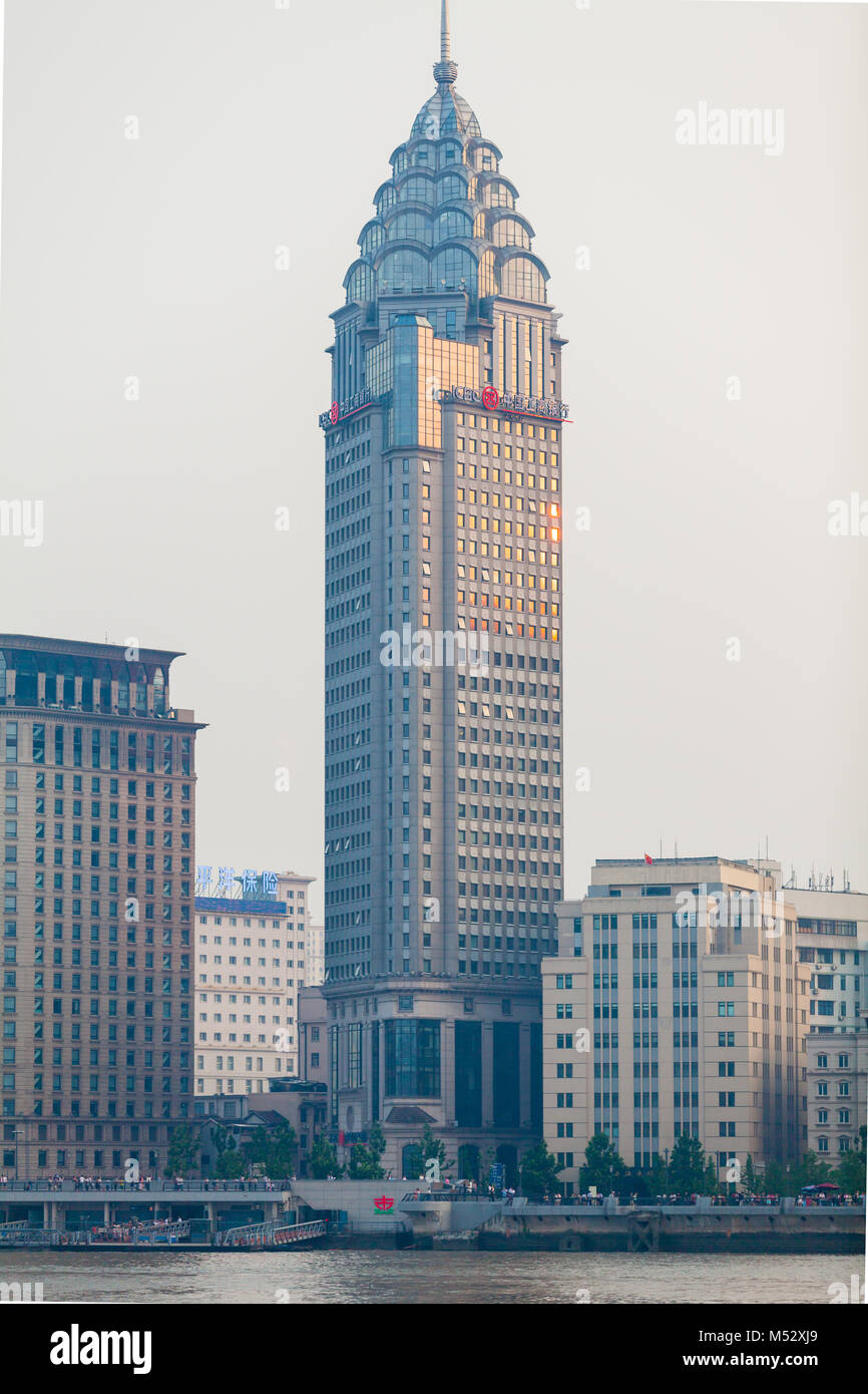 Shanghai skyline at sunset Stock Photo - Alamy