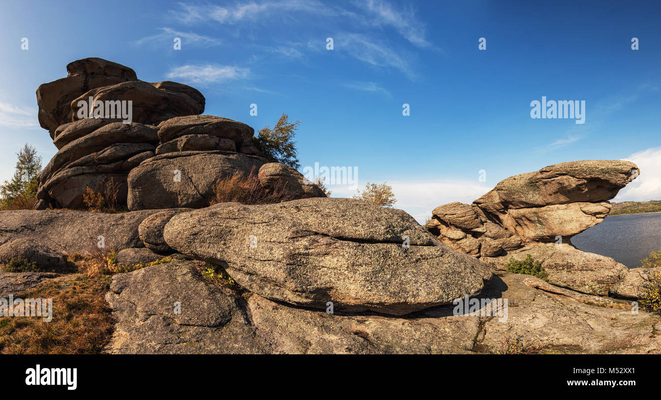 Beauty view on Kolyvan lake Stock Photo