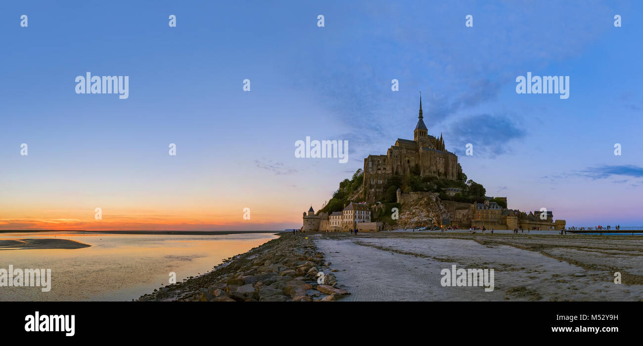 Mont Saint Michel Abbey - Normandy France Stock Photo