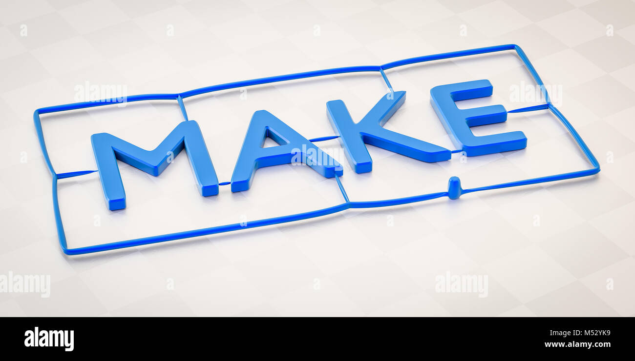 plastic injection molding word make Stock Photo - Alamy