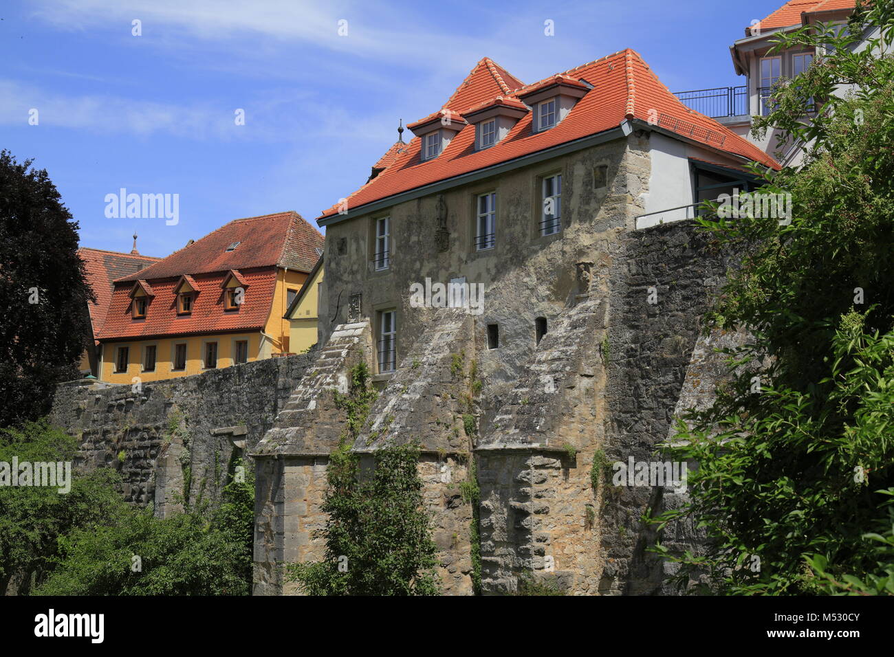 The western town gate, Rothenburg ob der Tauber Stock Photo