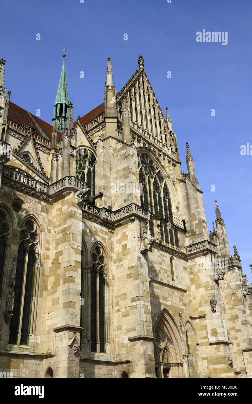The Regensburg Cathedral St. Peter in Regenburg Stock Photo