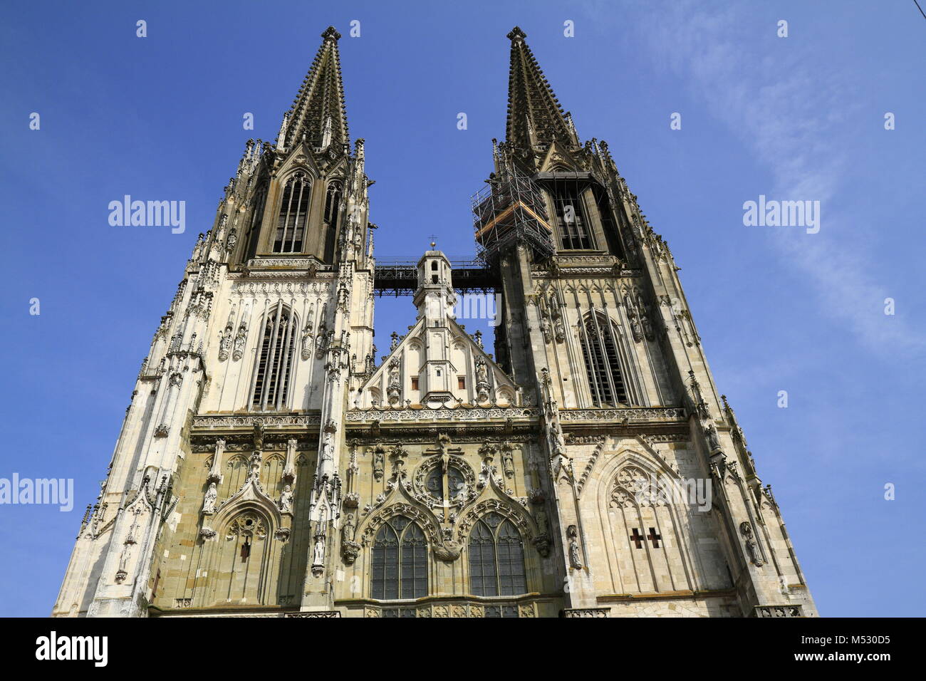 The Regensburg Cathedral St. Peter in Regenburg Stock Photo