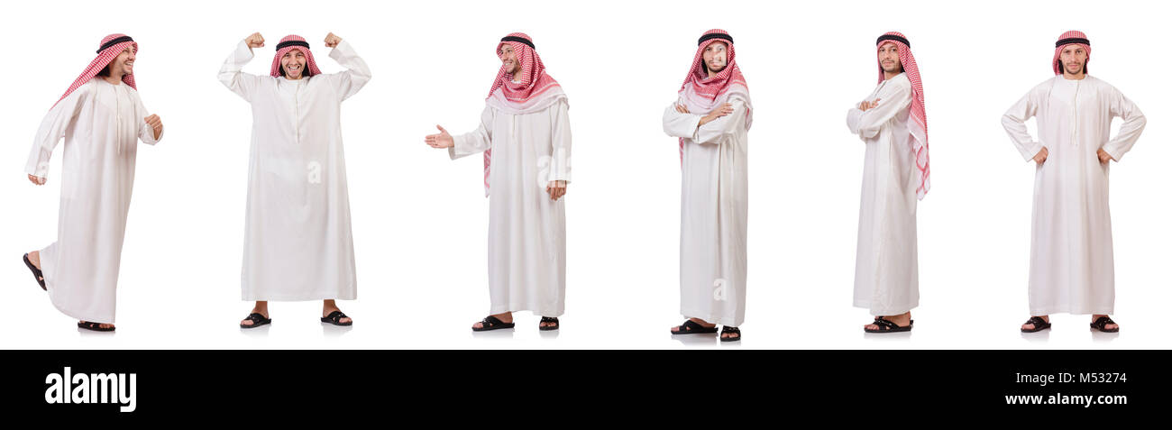 Arab man isolated on white background Stock Photo - Alamy