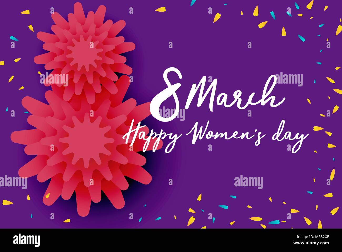 8 march mothers womens day Stock Vector