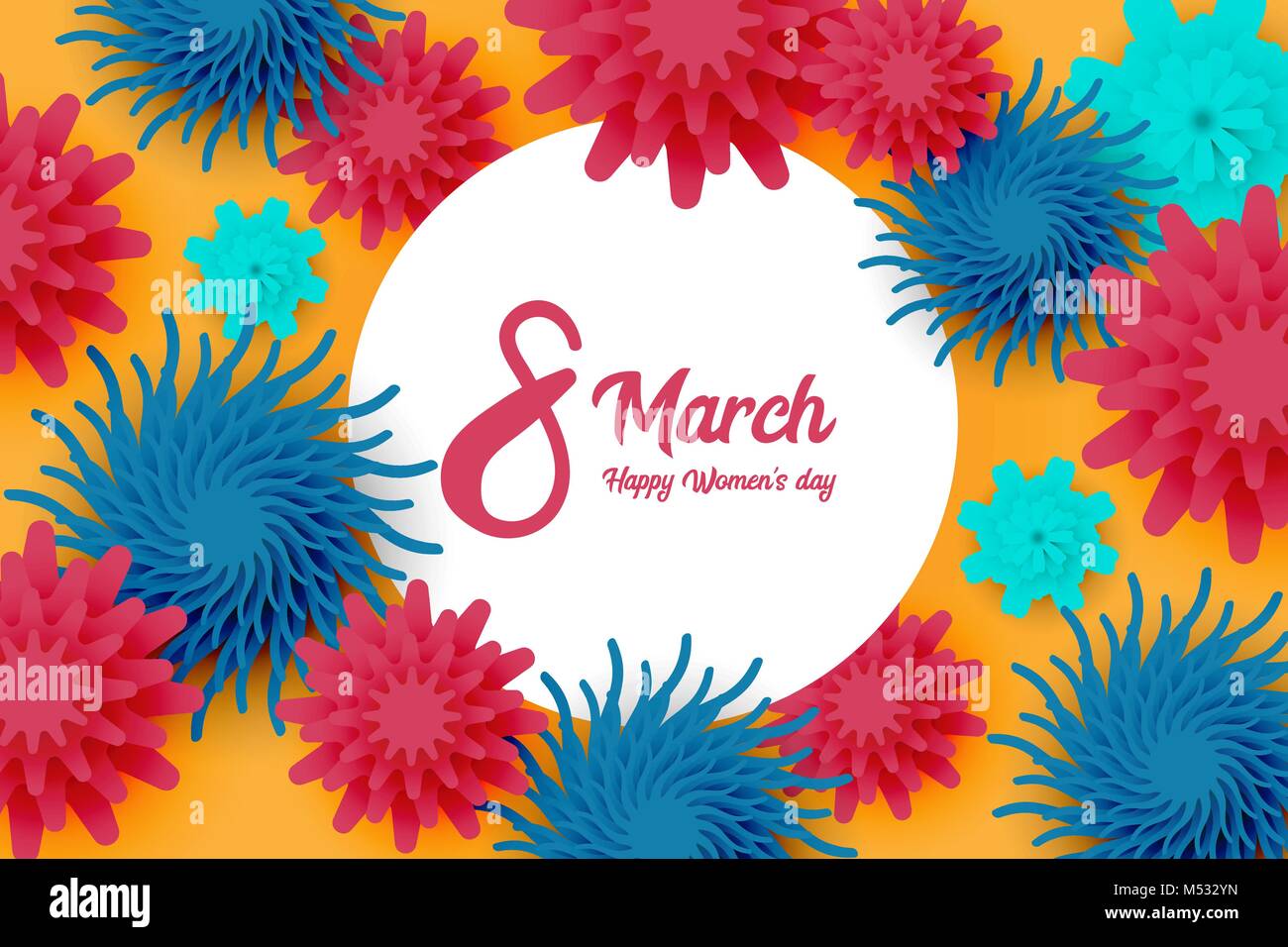 8 march mothers womens day Stock Vector