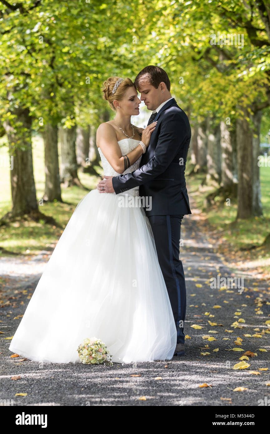 Young bride and groom Stock Photo