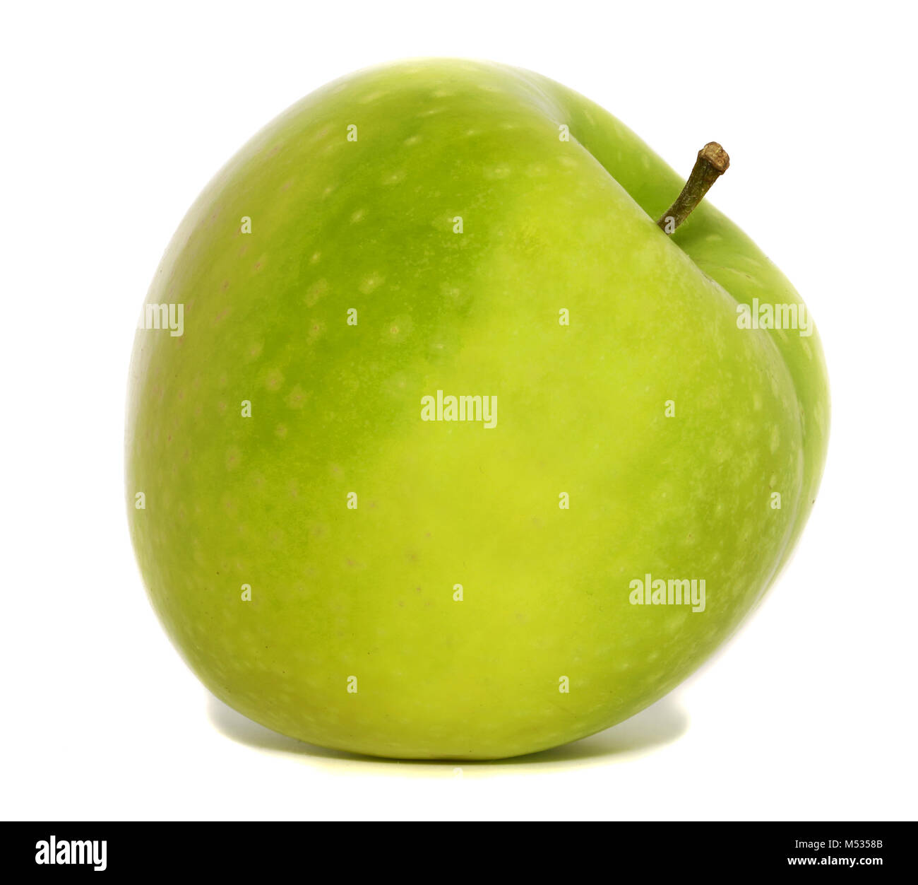 Green Sour Apple on white Background Stock Photo