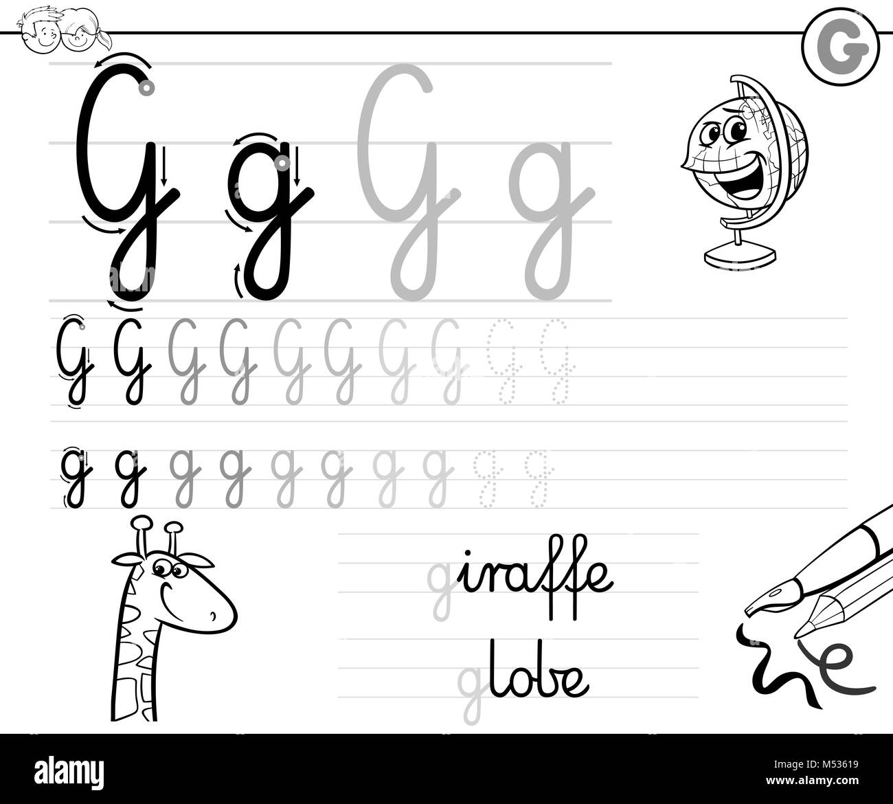 Kids handwriting Black and White Stock Photos & Images Alamy