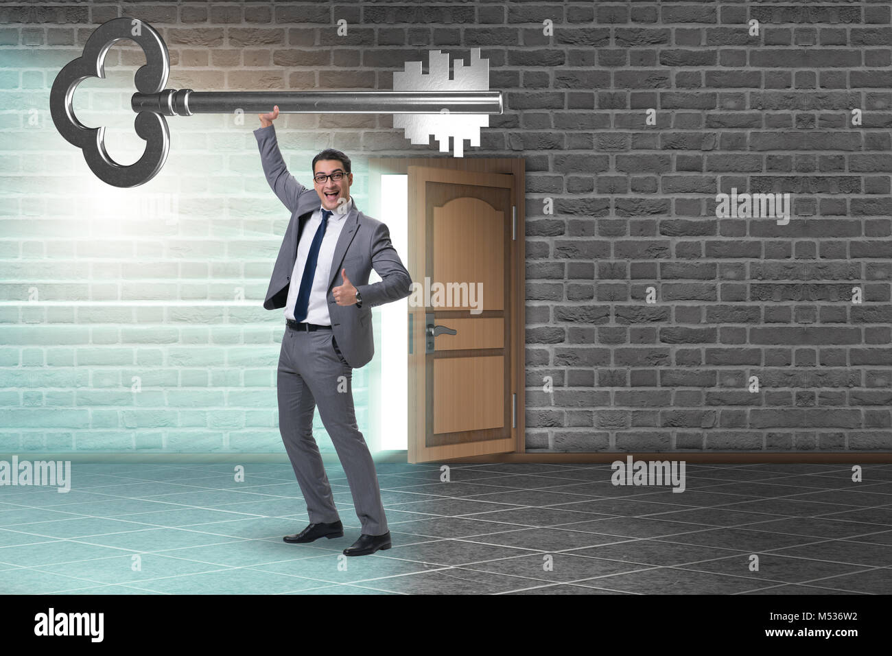 Concept with key to success illustration Stock Photo - Alamy