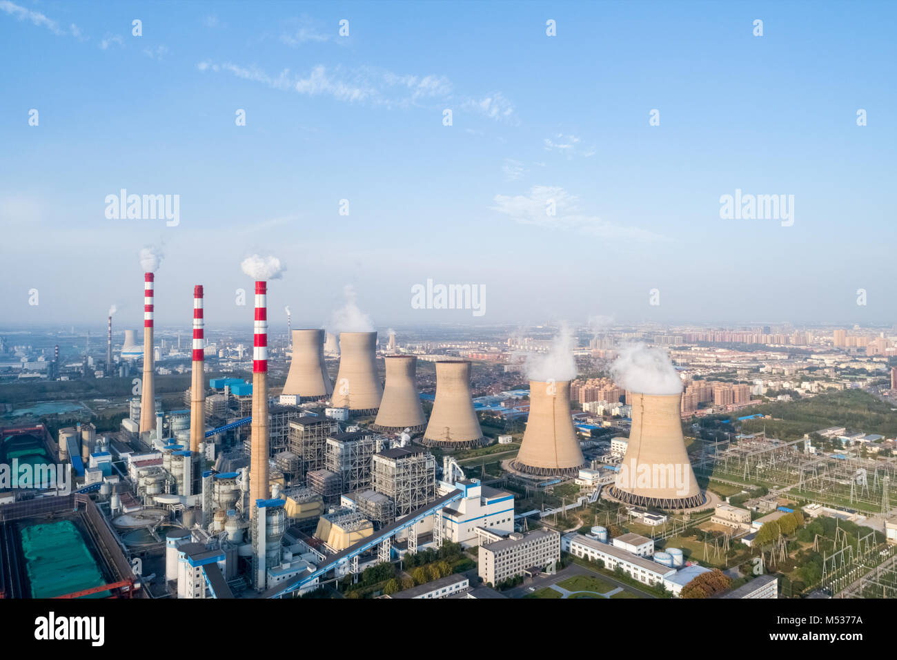 modern large thermal power plant Stock Photo