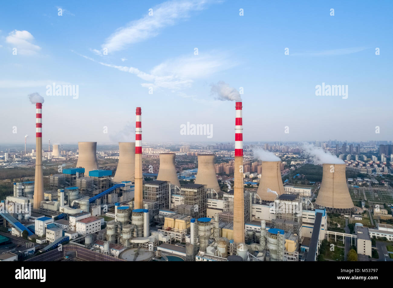 modern large thermal power plant Stock Photo