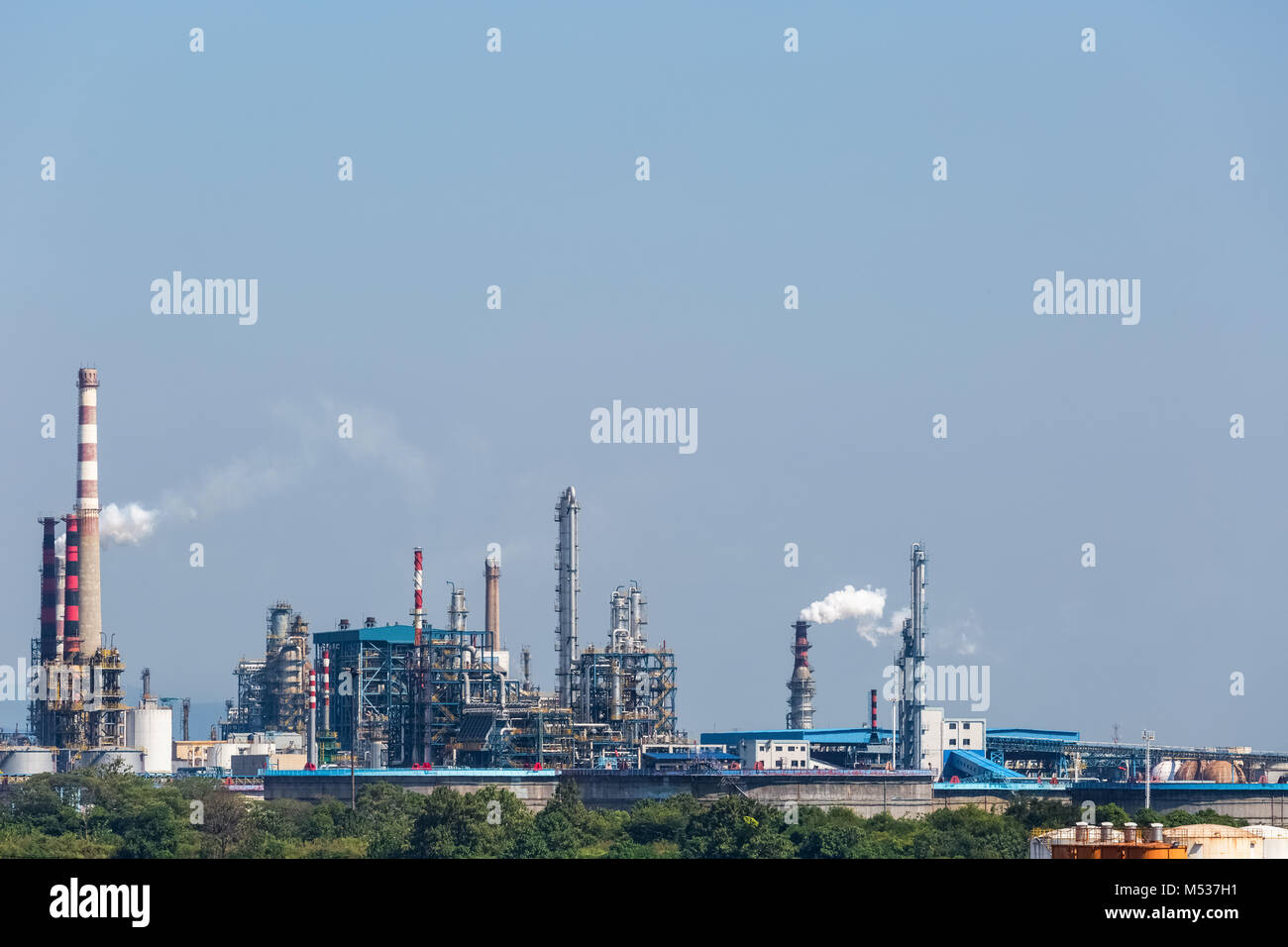 petrochemical oil refinery Stock Photo