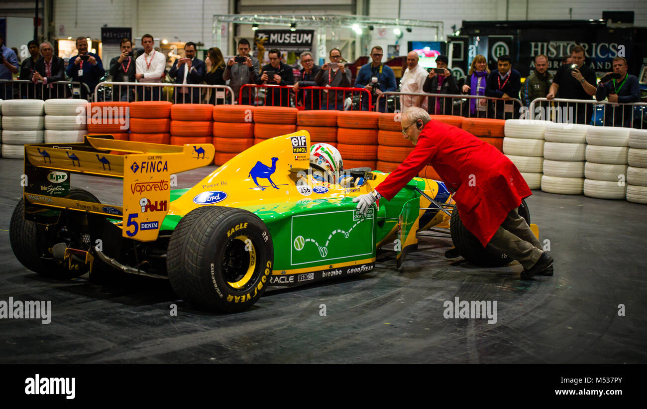 1993 Ex Michael Schumacher Benetton B193 Historic F1 racing car at The  London Classic Car Show & Historic Motorsport International Show at ExCel  Stock Photo - Alamy