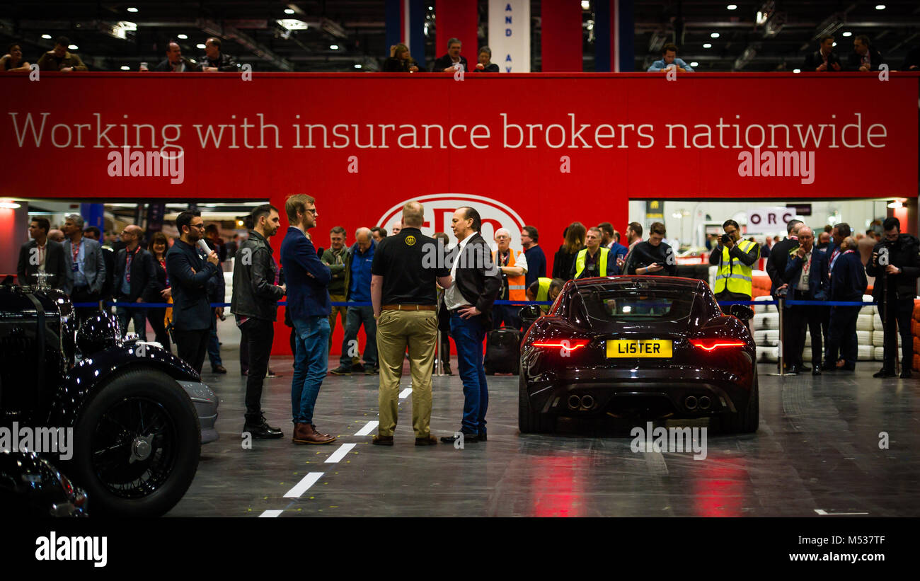 The Lister Thunder car launch at The London Classic Car Show & Historic Motorsport International Show at ExCel Stock Photo