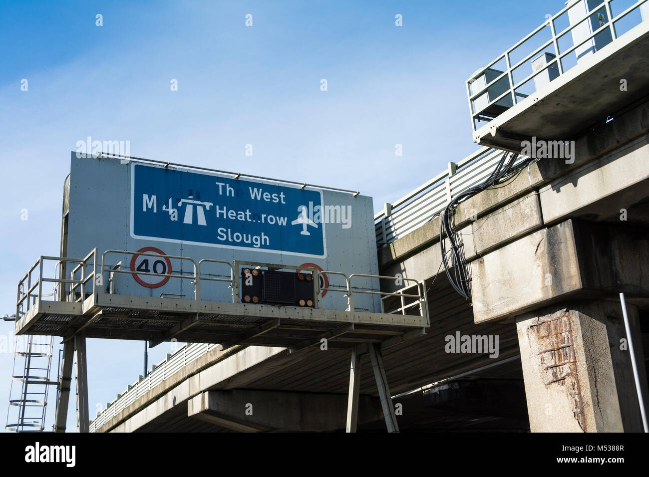 The A4/M4 Chiswick Flyover in west London, UK Stock Photo