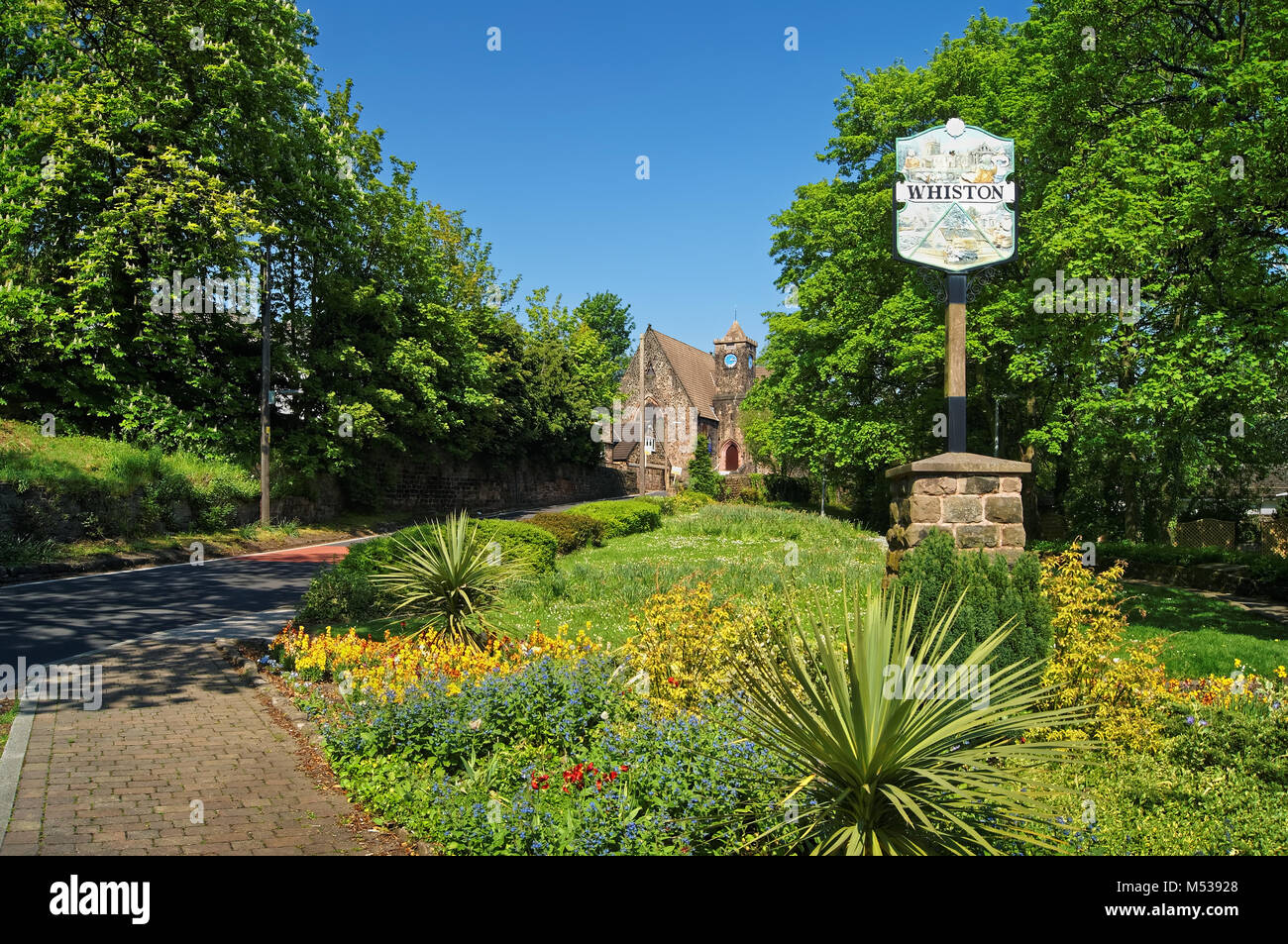 UK,South Yorkshire,Rotherham,Whiston,Clock,Methodist Church Stock Photo
