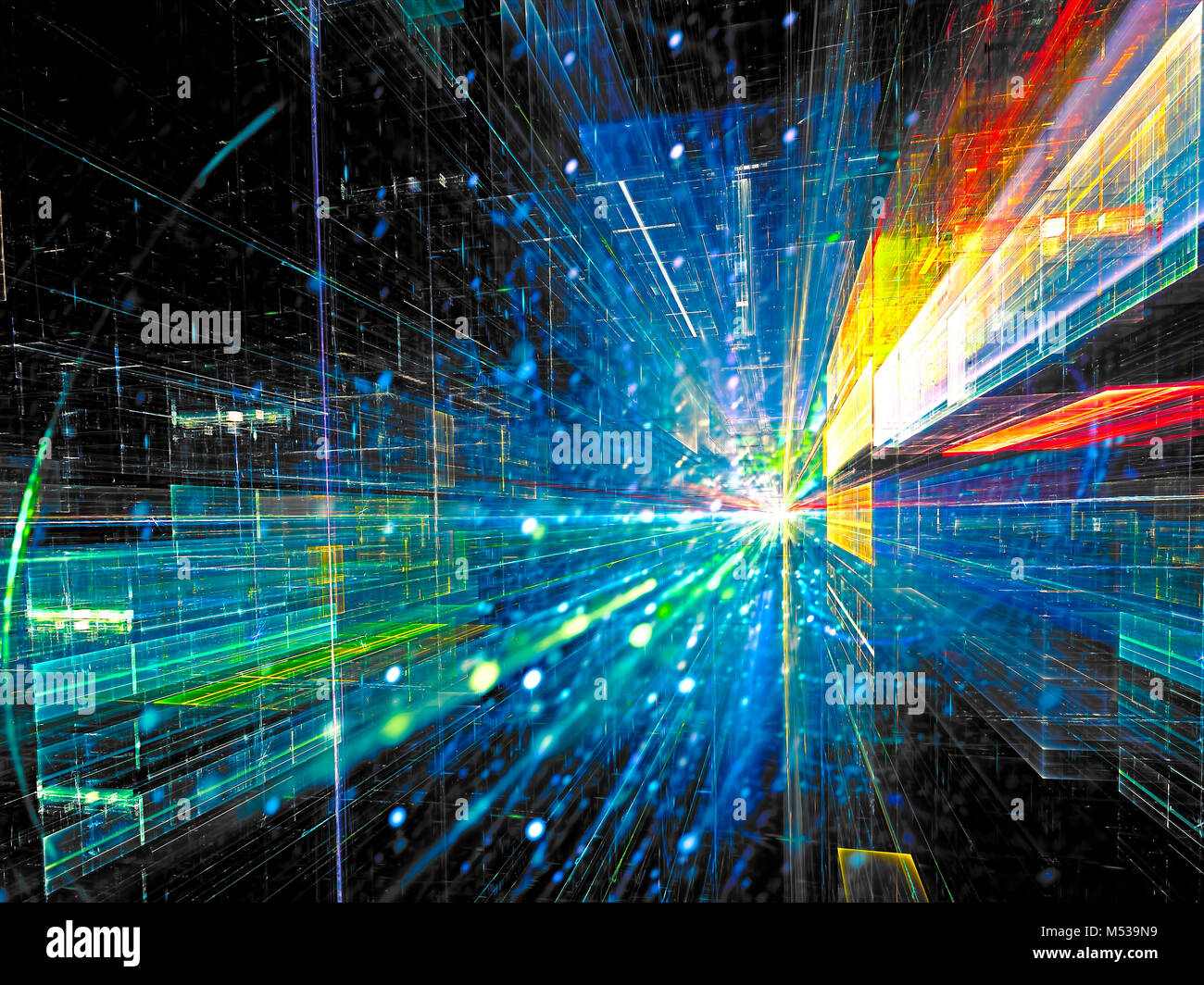 Inside tunnel - abstract digitally generated image Stock Photo - Alamy