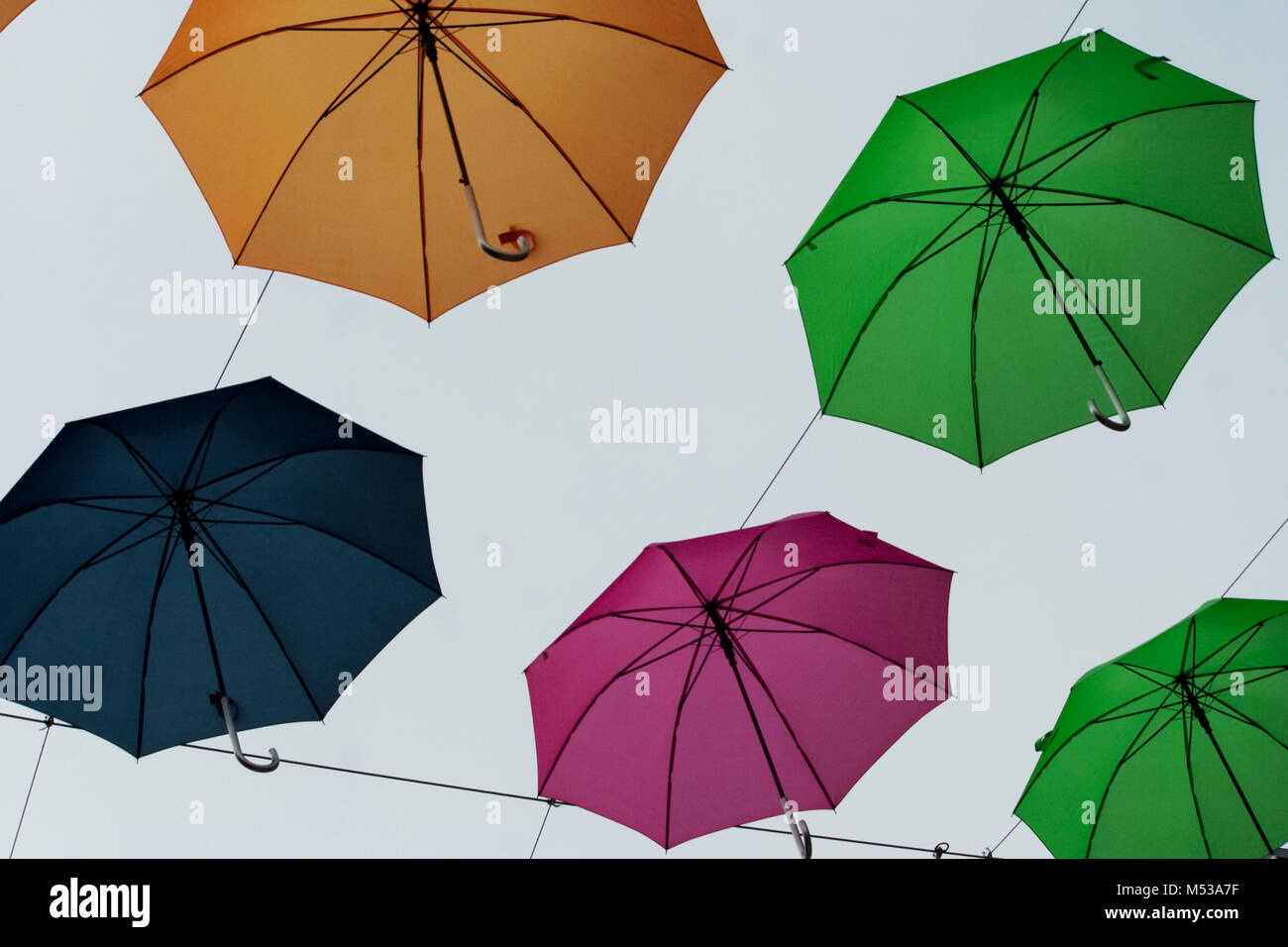 Hanging umbrellas hires stock photography and images Alamy