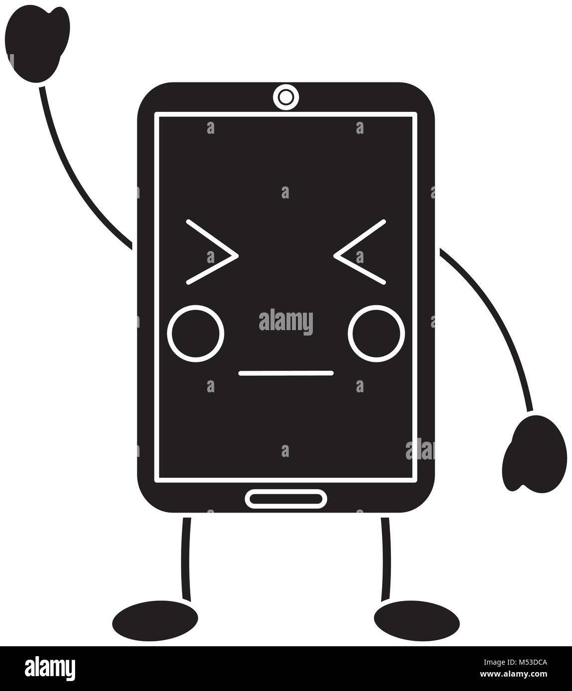 smartphone kawaii phone character cartoon Stock Vector Image & Art - Alamy