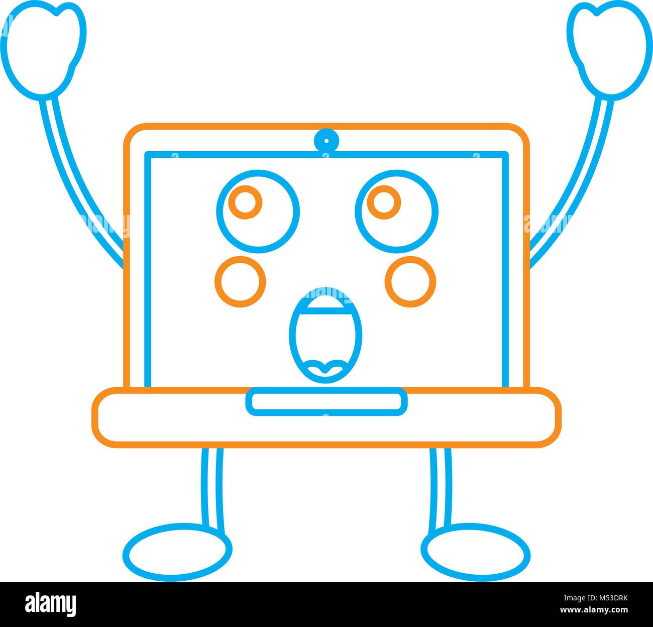 laptop computer surprised emoji icon image Stock Vector Image & Art - Alamy
