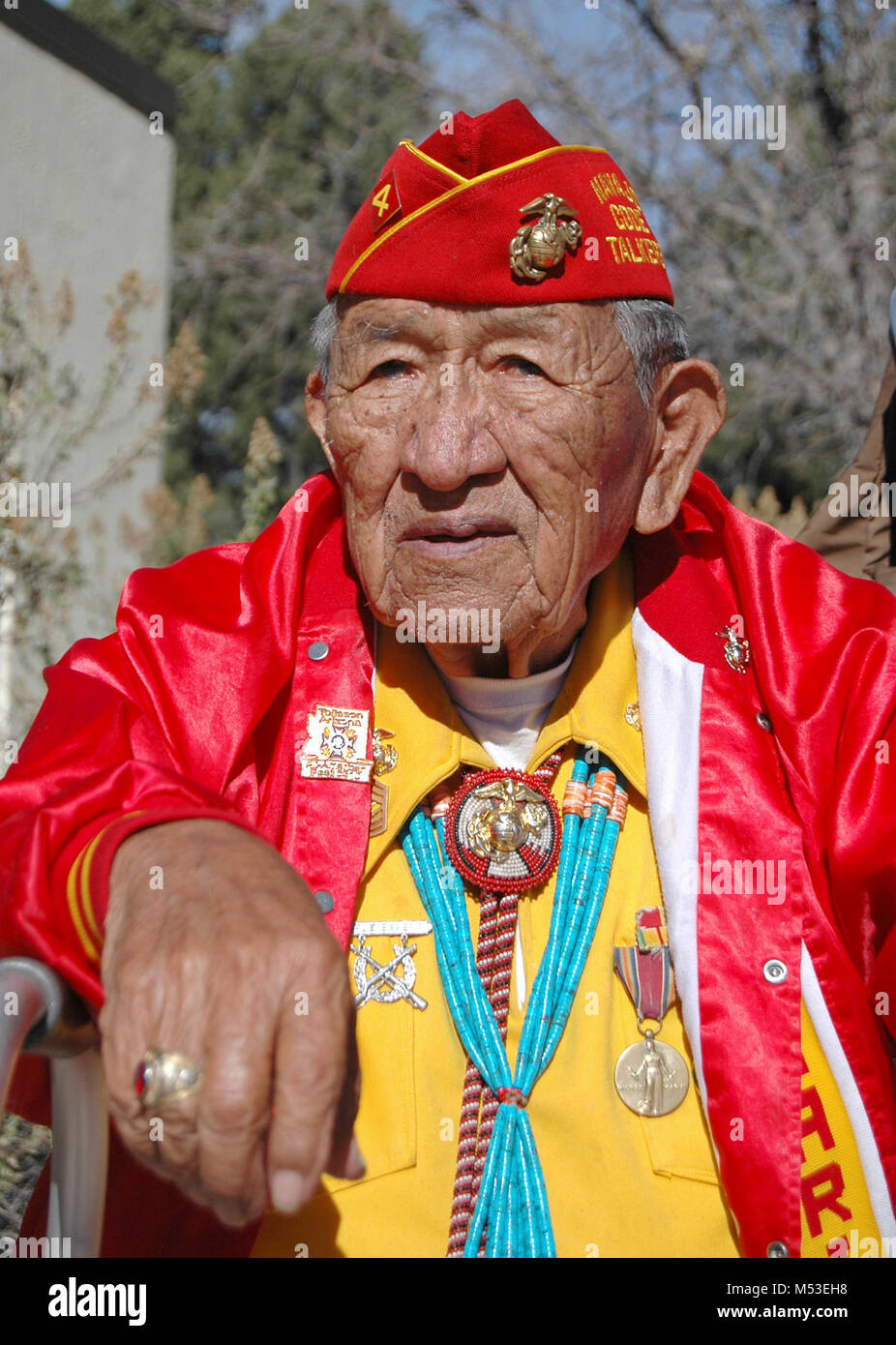 Grand CanyonNative American Heritage Day. On, Thursday, November 18, Grand Canyon National Park celebrated Native American Heritage Month with a day of special events.   Dan Akee,WWII Veteran, Navajo Code Talker, Diné Nation.  Native American Heritage Month is a time to pay tribute to the many accomplishments, contributions and sacrifices of the indigenous peoples of North America.  What started at the turn of the century as an effort t Stock Photo