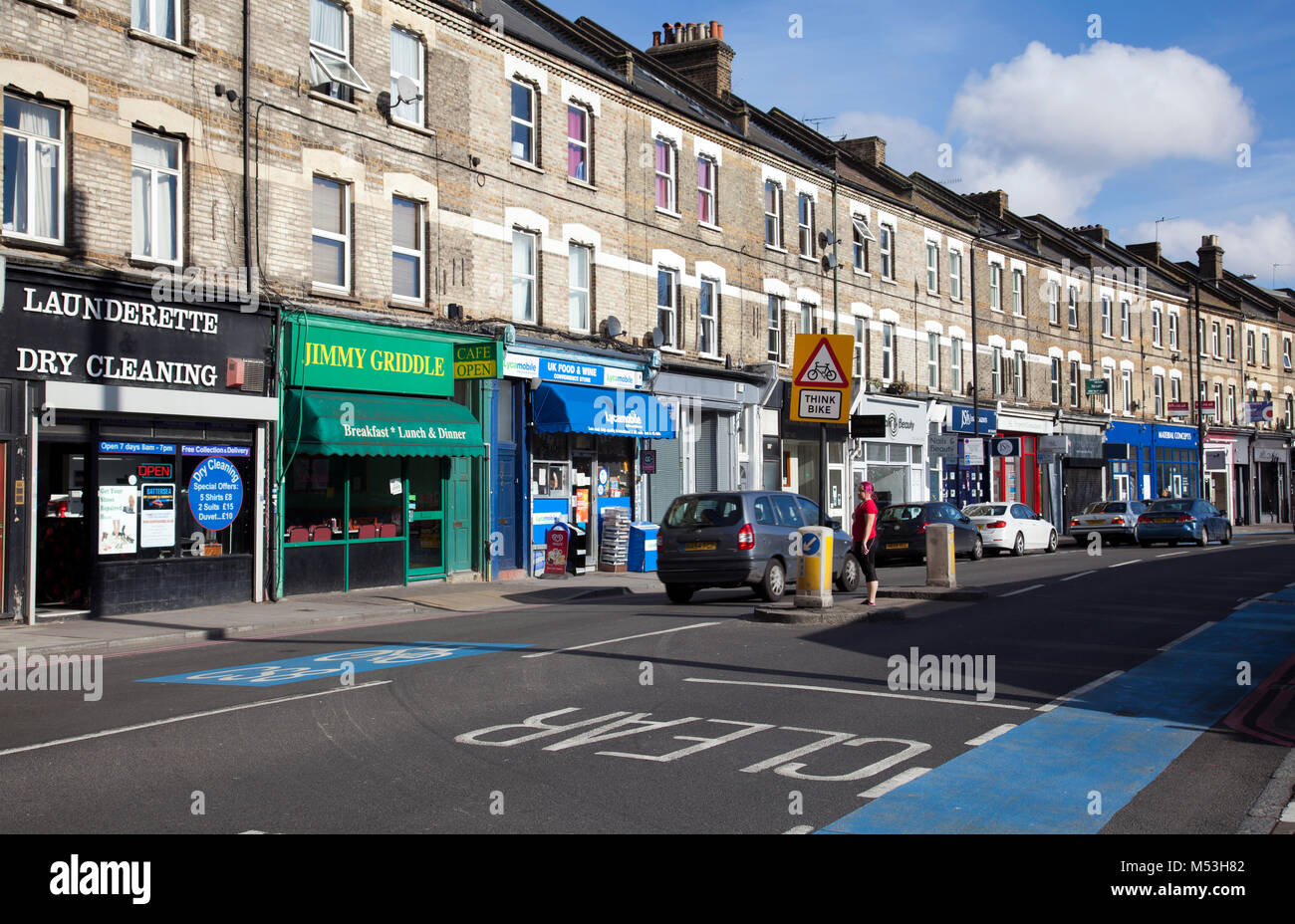 Battersea Park Road in Battersea London UK Stock Photo Alamy