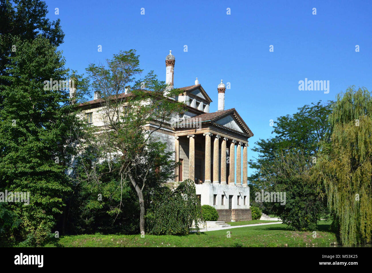 Villa Foscari, named 'la Malcontenta', Andrea Palladio architect 1559, in Mira near Venice in Italy Stock Photo
