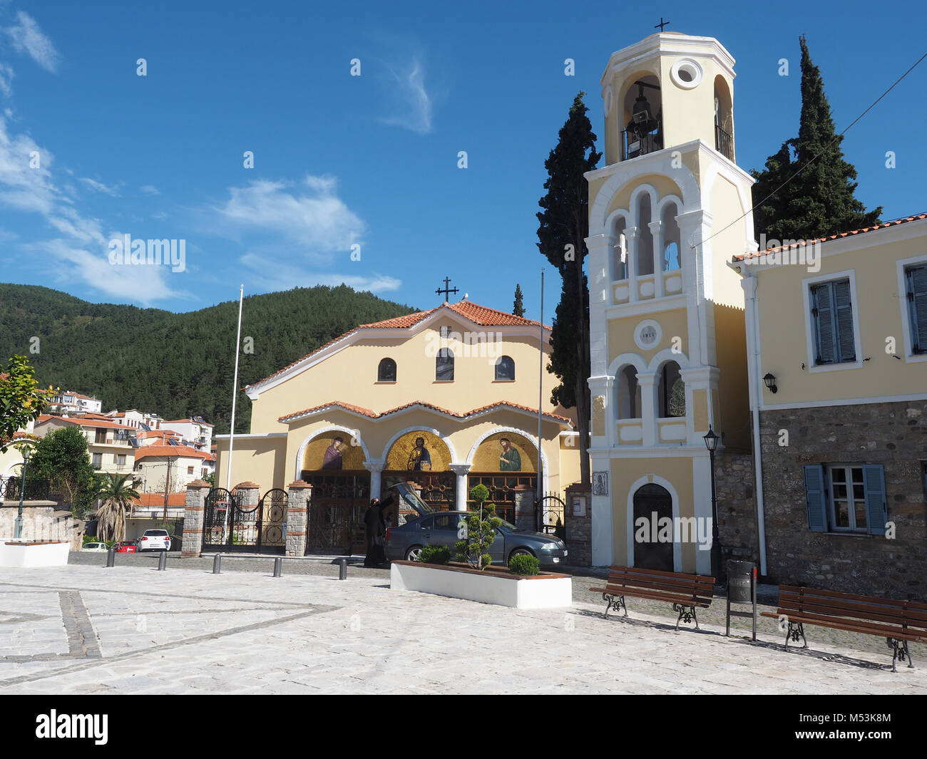 Church building in Kavala, Macedonia, Greece Stock Photo