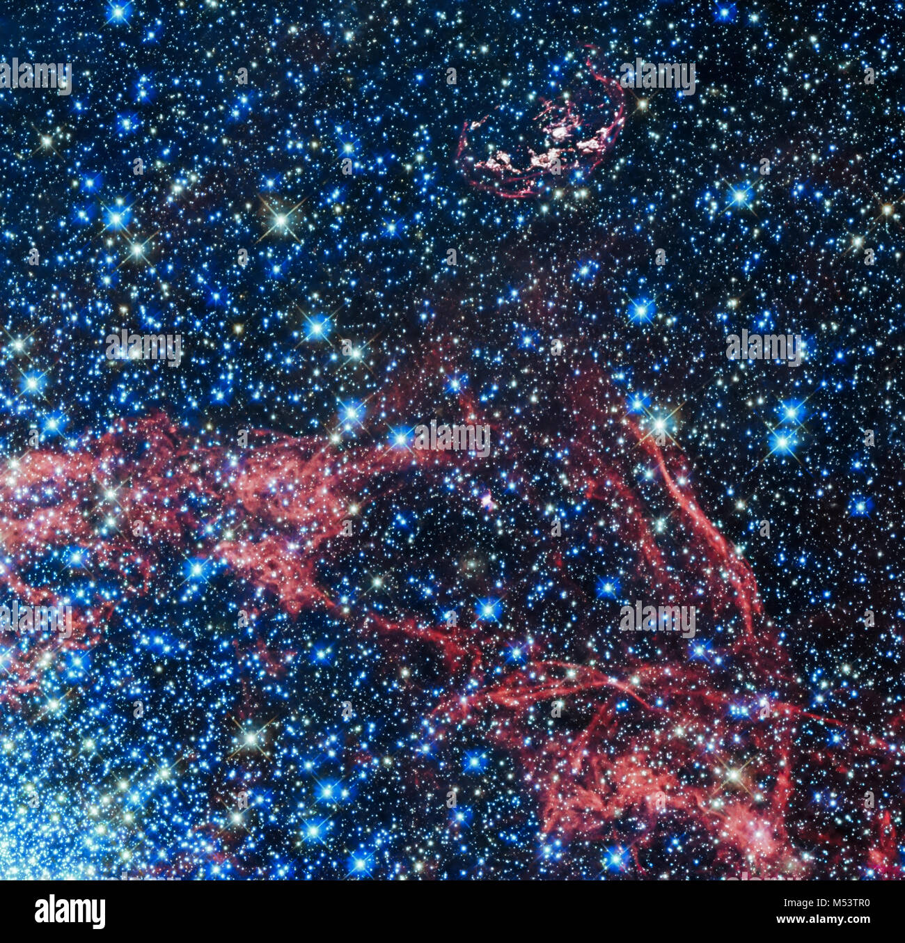 Remains of a supernova explosion. Cassiopeia A. Elements of this image furnished by NASA. Stock Photo