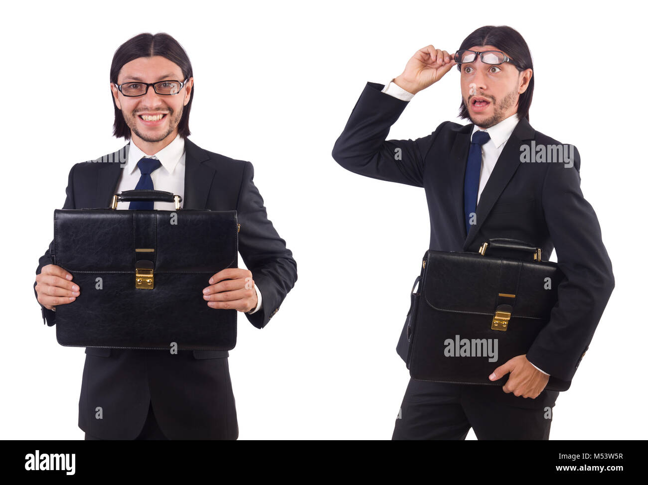 Young businessman isolated on the white background Stock Photo - Alamy