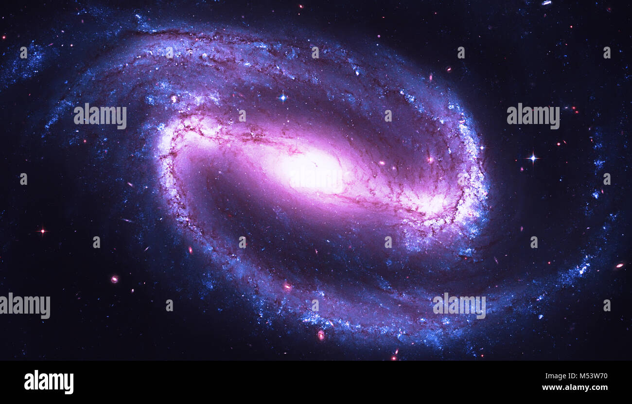 Barred spiral galaxy in the constellation Eridanus. NGC 1300. Elements of this image furnished by NASA. Stock Photo