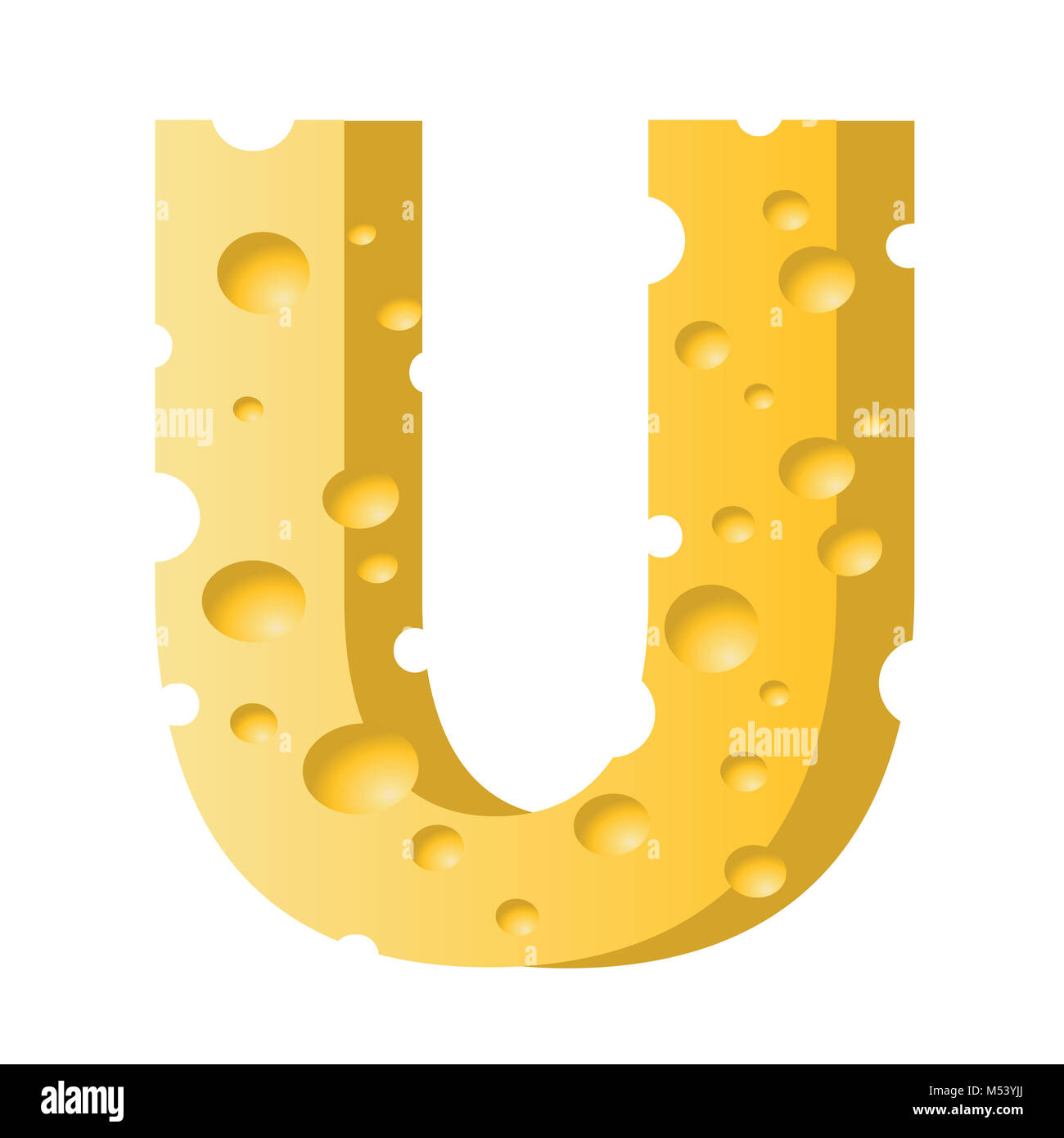 cheese letter U Stock Photo Alamy