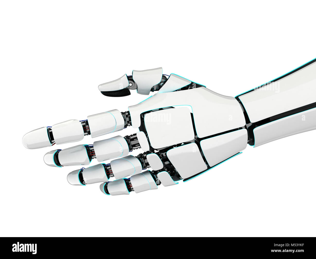 3D rendering robotic hand on a white background Stock Photo - Alamy